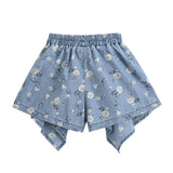 Blue Floral Bow Short Set