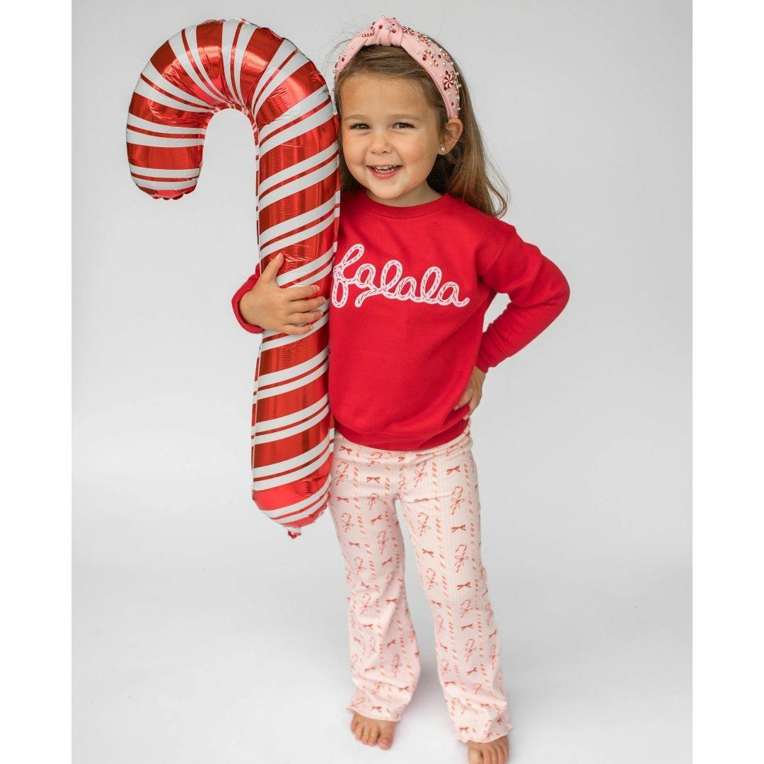 Candy Cane Lane Christmas Flare Legging