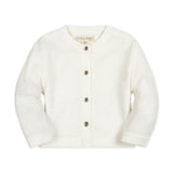 Organic Cropped Scallop Cardigan
