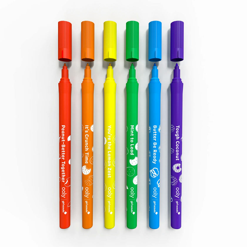 OOLY x Girl Scouts Cookie Scented Markers - Set of 6