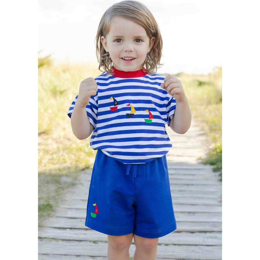 Knit Short Set With Sailboats