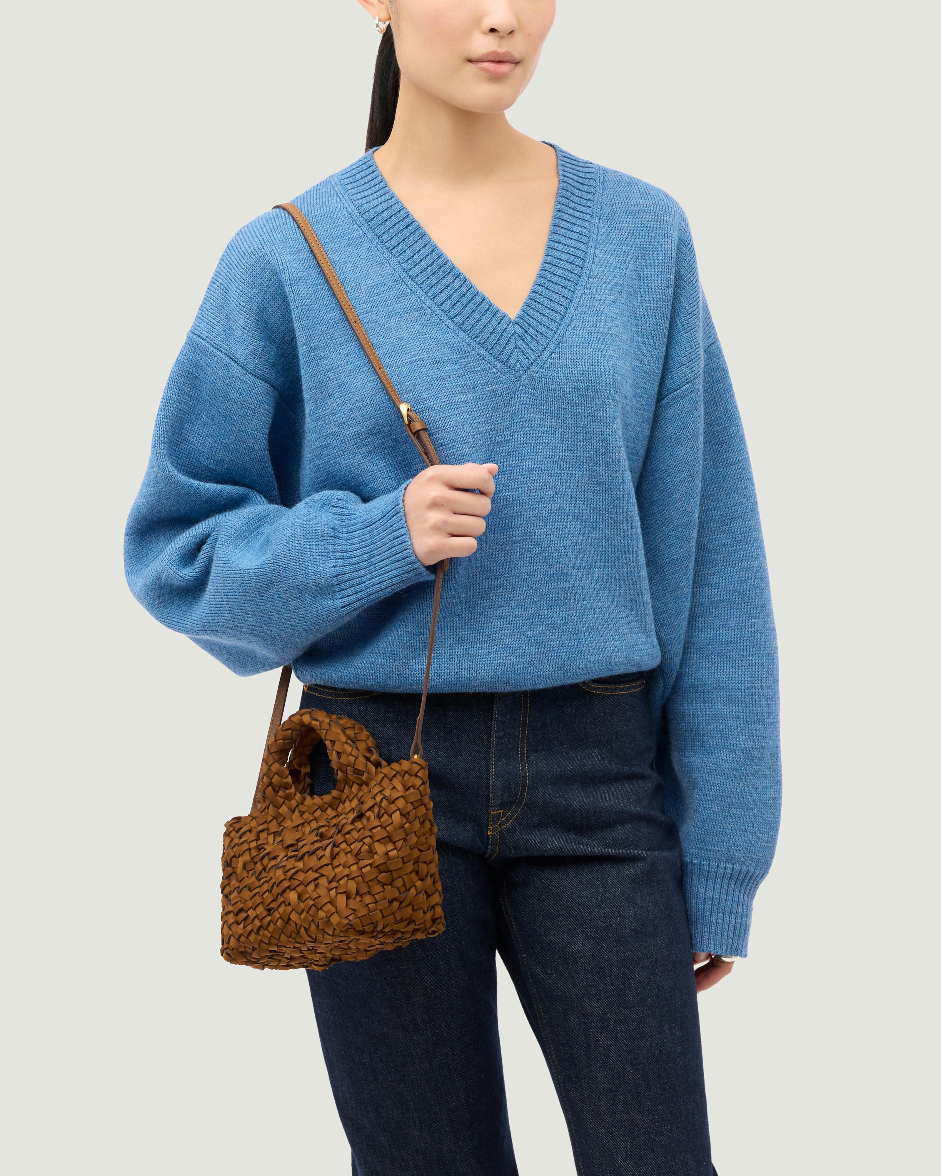 St. Barths Petit Tote Nest Weave | Teak