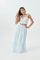 Skylar Pastel Blue Heart Tank Top