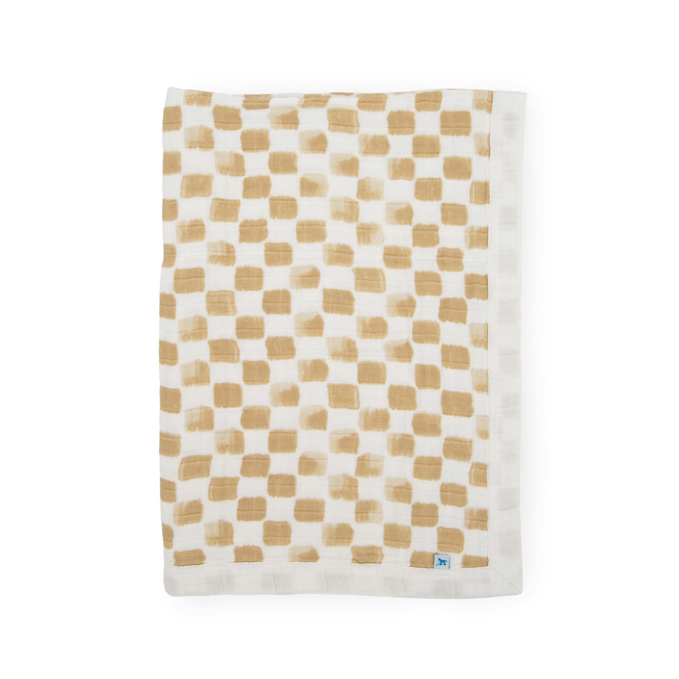 Cotton Muslin Baby Quilt - Adobe Checker
