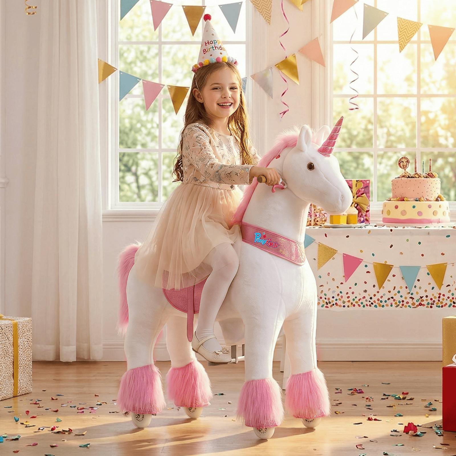 Model U® Unicorn Ride-On Toy Age 7+ – Pink