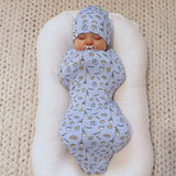 Milk & Cookies Original Bamboo Swaddle & Beanie Set