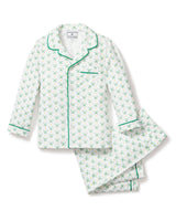 Kid's Twill Pajama Set in Match Point