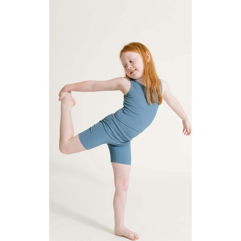 Ribbed Cycle Shorts, Blue