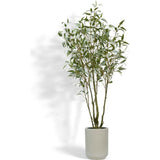 7' Artificial Willow Eucalyptus Tree with Artisan Planter