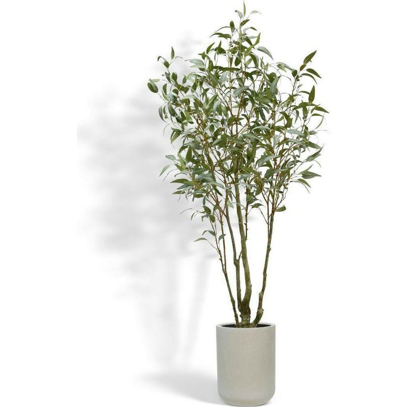 7' Artificial Willow Eucalyptus Tree with Artisan Planter