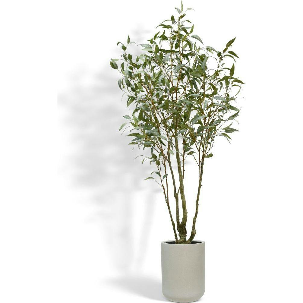 7' Artificial Willow Eucalyptus Tree with Artisan Planter