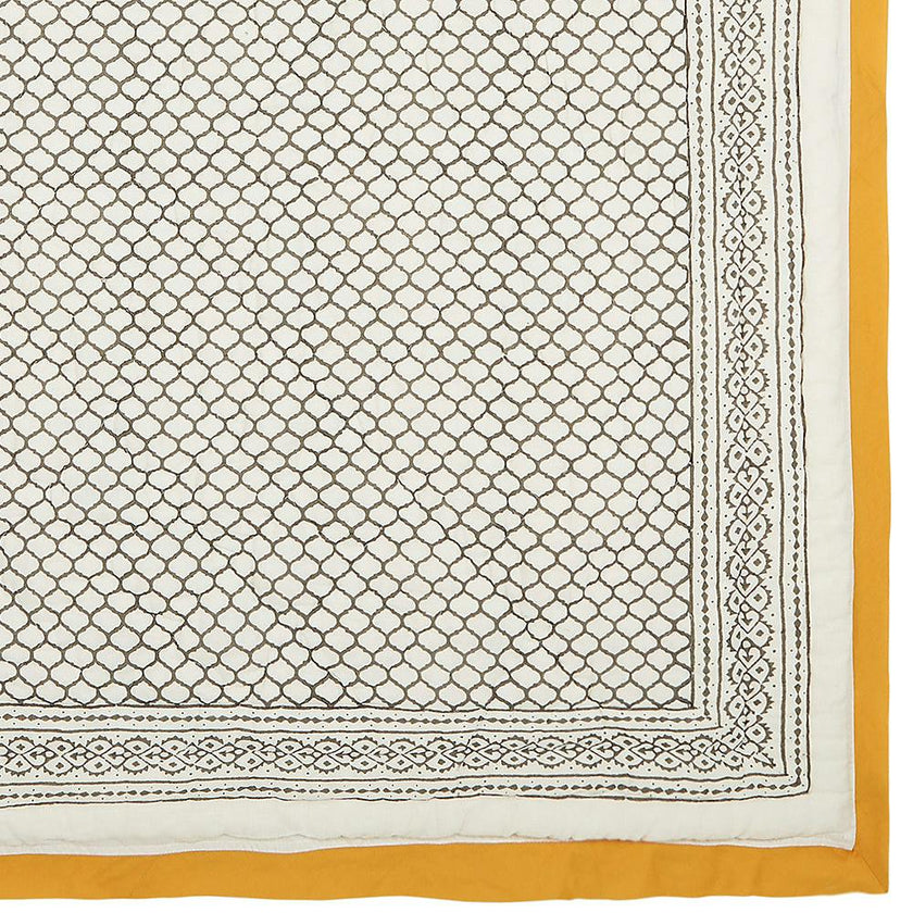 Block-Printed Cotton Crib Quilt