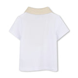 White & Beige Polo Baby Set