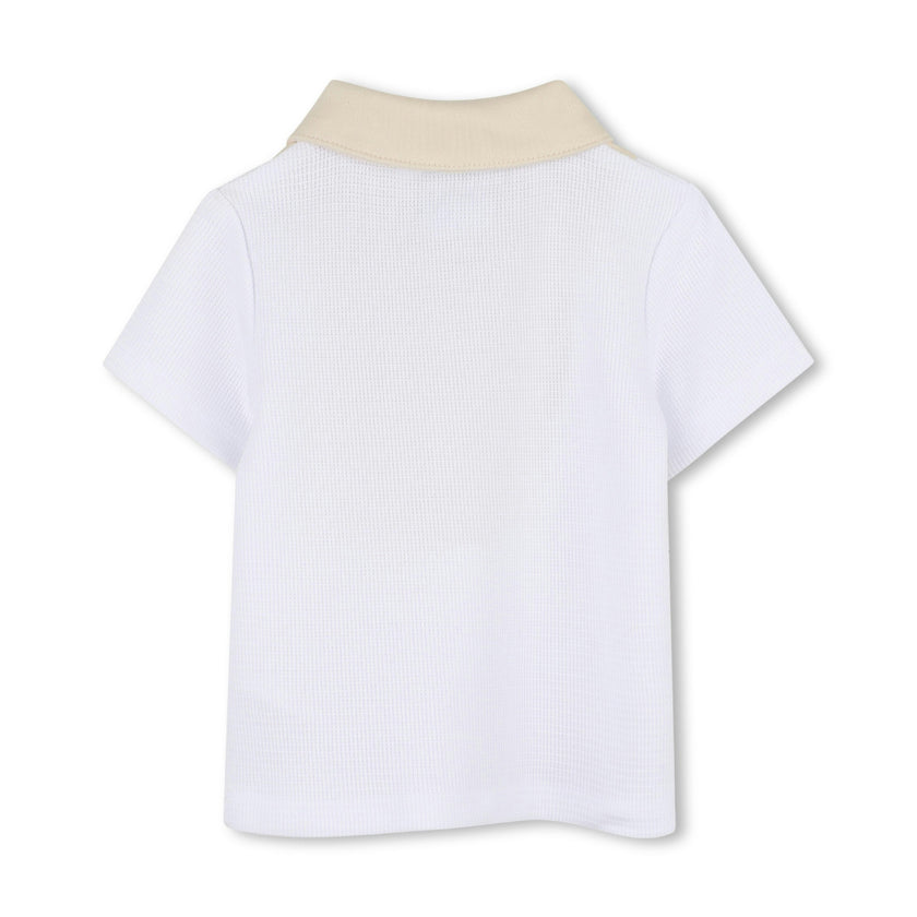 White & Beige Polo Baby Set
