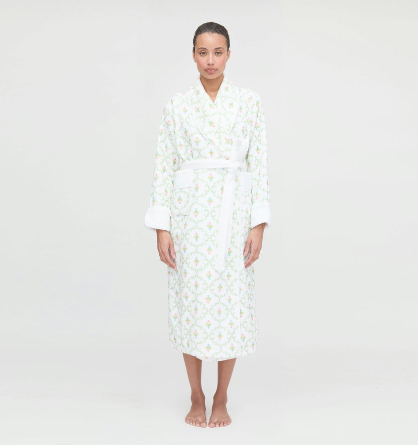 The Hotel Robe - Pastel Trellis