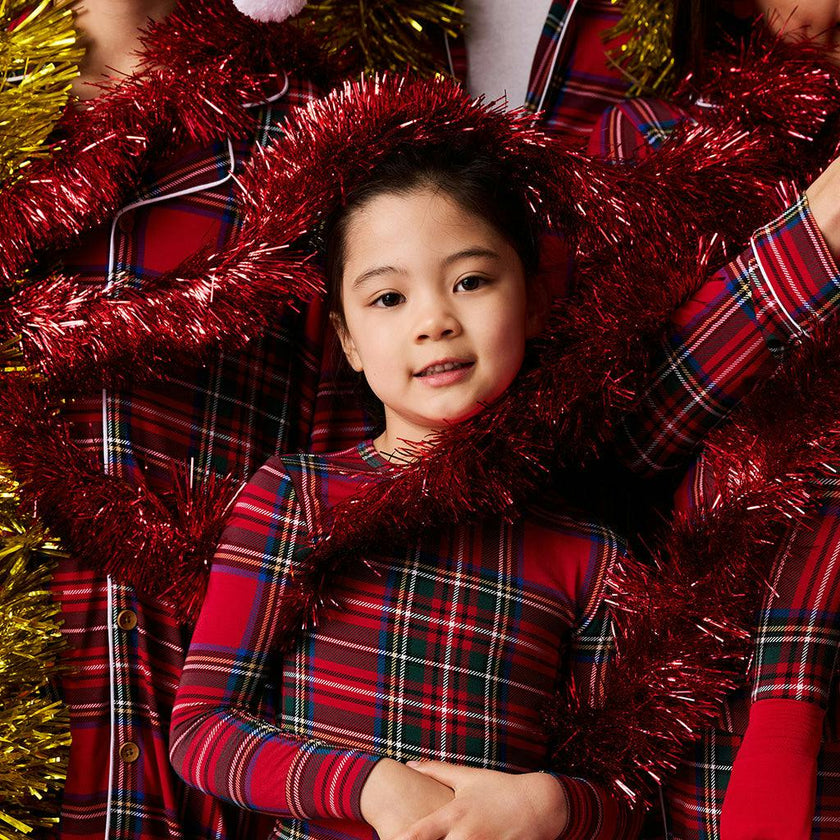 Red Tartan Plaid Classic Pajama Set
