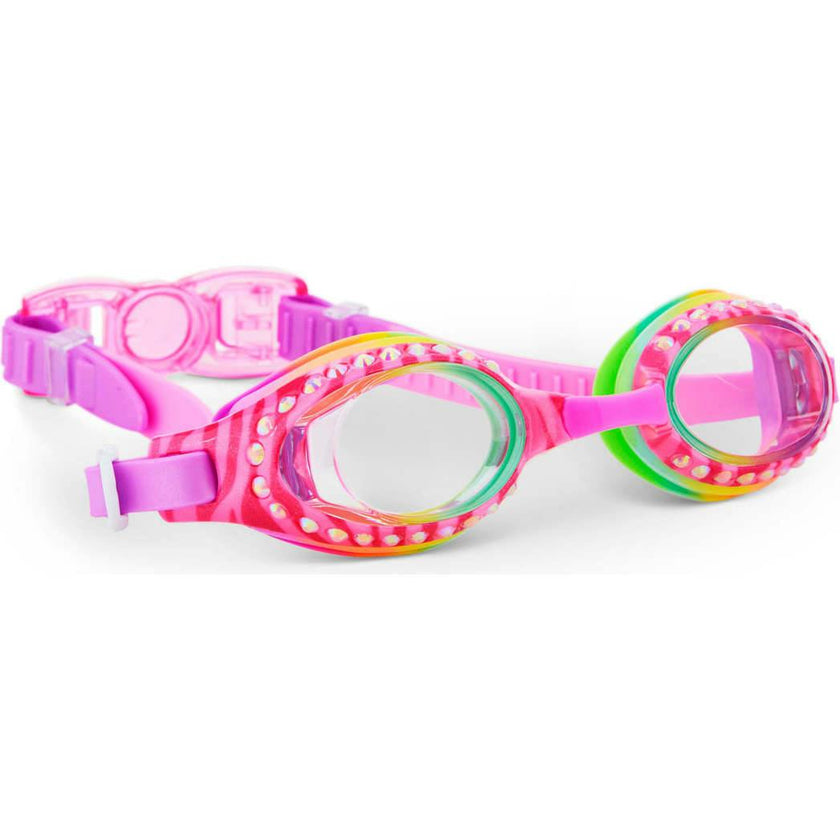 Animal Print Rhinestone Youth Swim Goggle