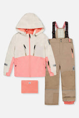 Two Piece Teknik Snowsuit Off-White And Pink