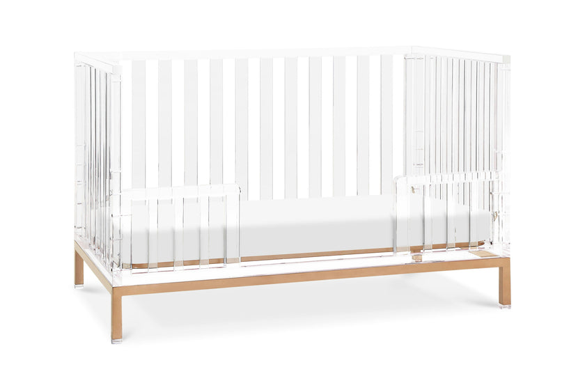 Nursery Works Luma Crib in Acrylic and Rose Gold