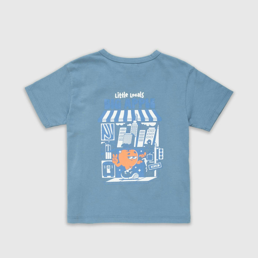 Little Locals Natural Dye Tee in Bluejay