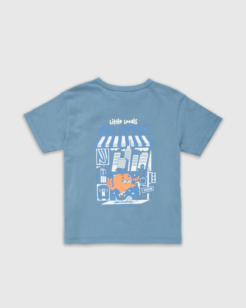 Little Locals Natural Dye Tee in Bluejay