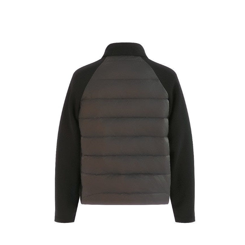 Black Quilted Zip Jacket