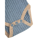 Ribbed Knit Short Sleeve Retro Bodysuit