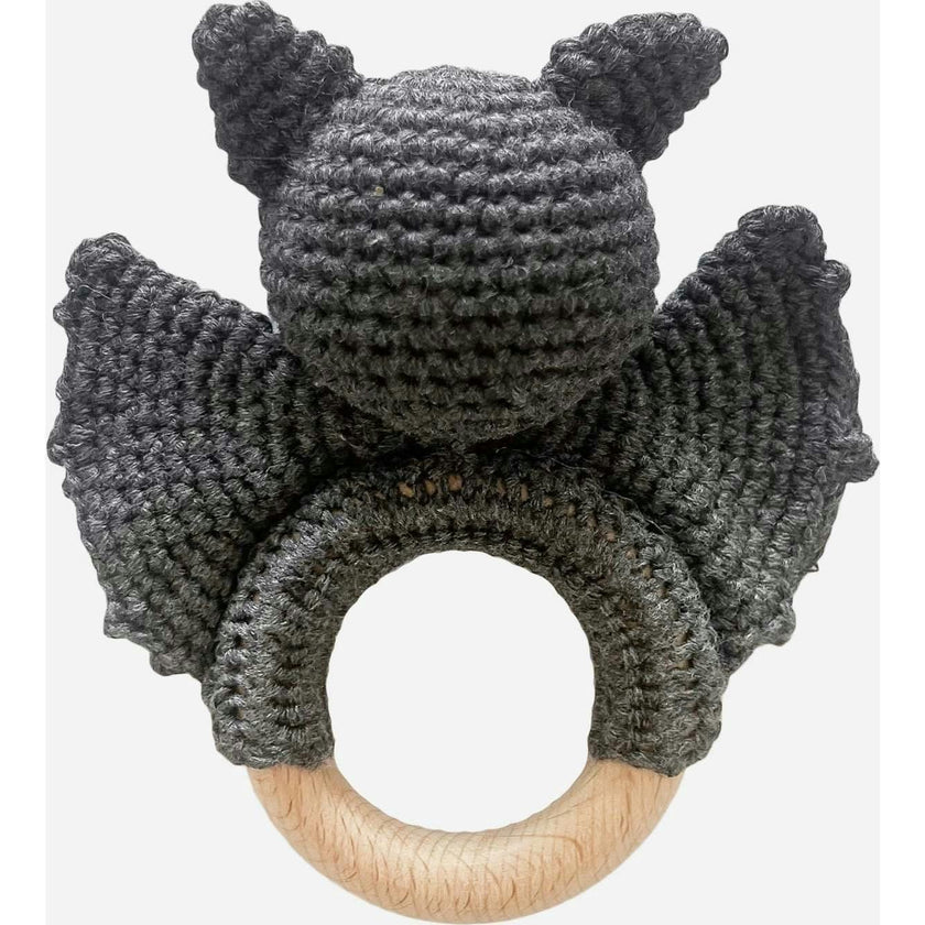 Cotton Crochet Bat Rattle Teether