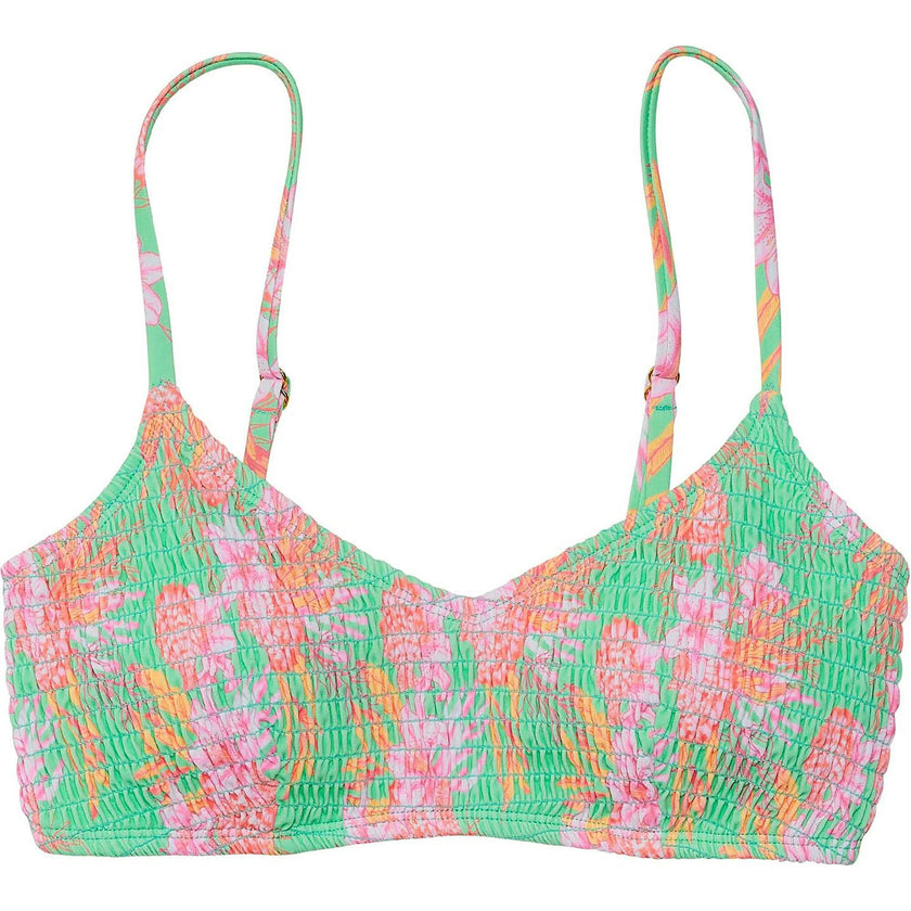 Women'S Sustainable Spaghetti Strap Smocked Bikini Top