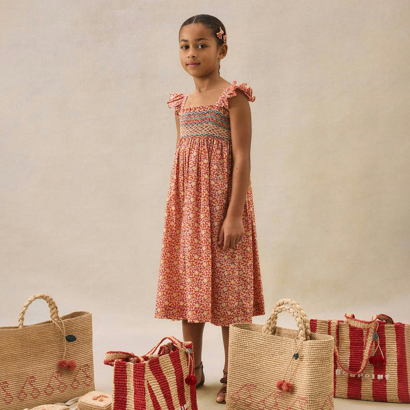 BONPOINT Frances Liberty Smocked Midi Dress
