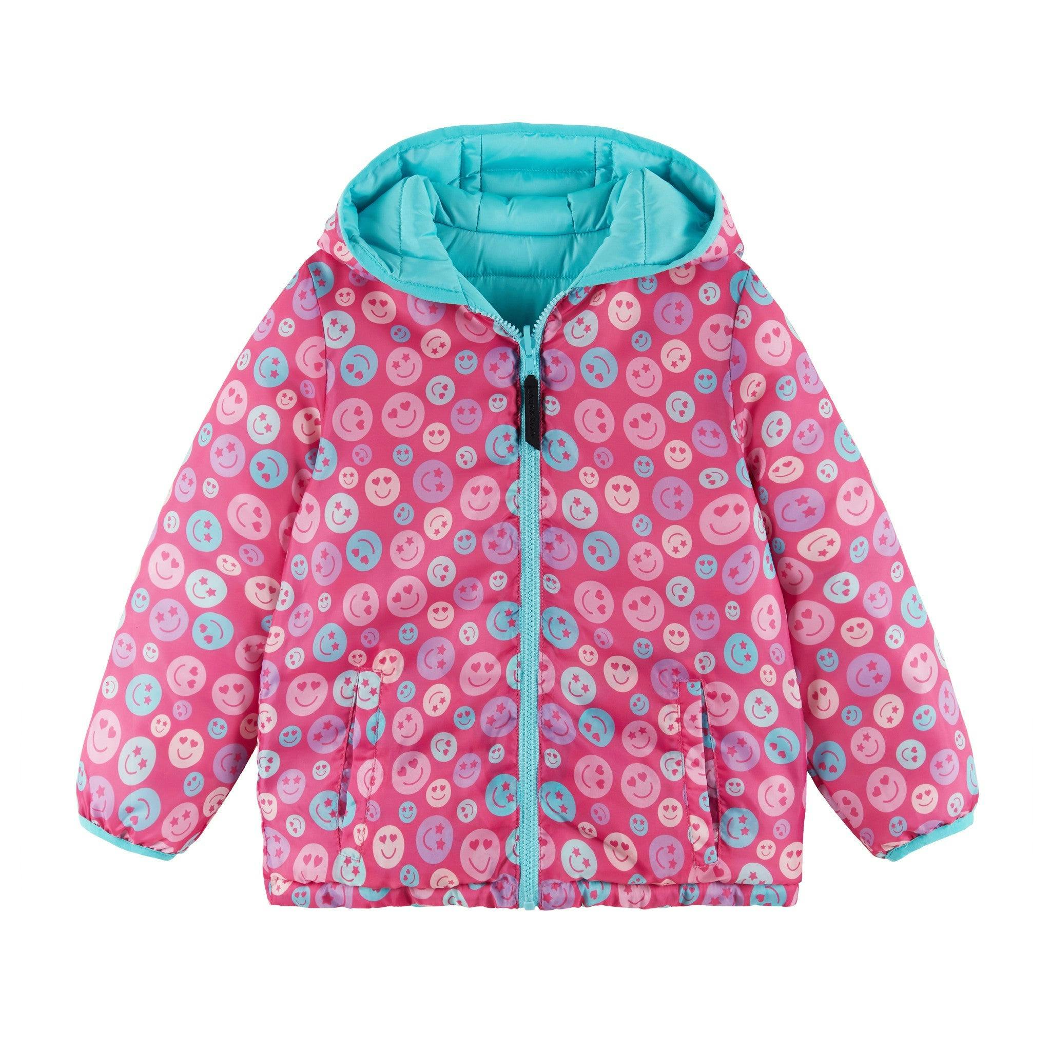 Kids Printed Reversible Puffer Jacket