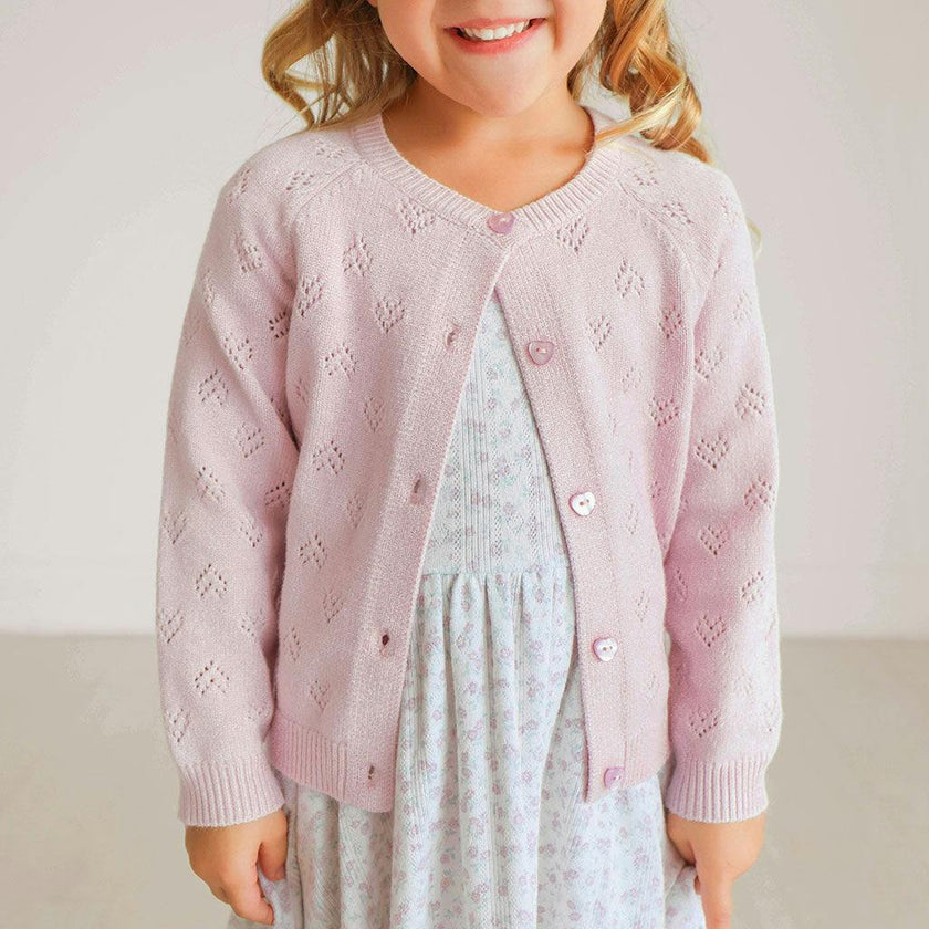 Icing Pink Pointelle Cardigan