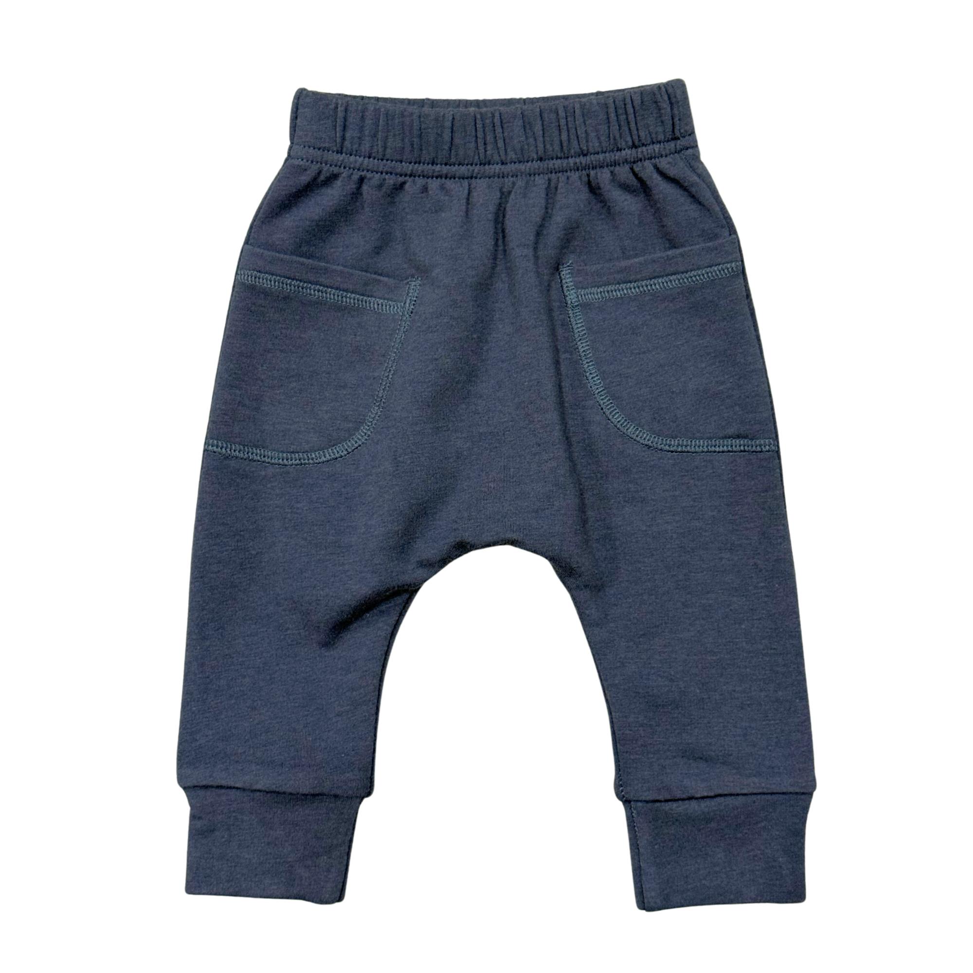 Baby Boy Pocket Pants in Nightfall Blue