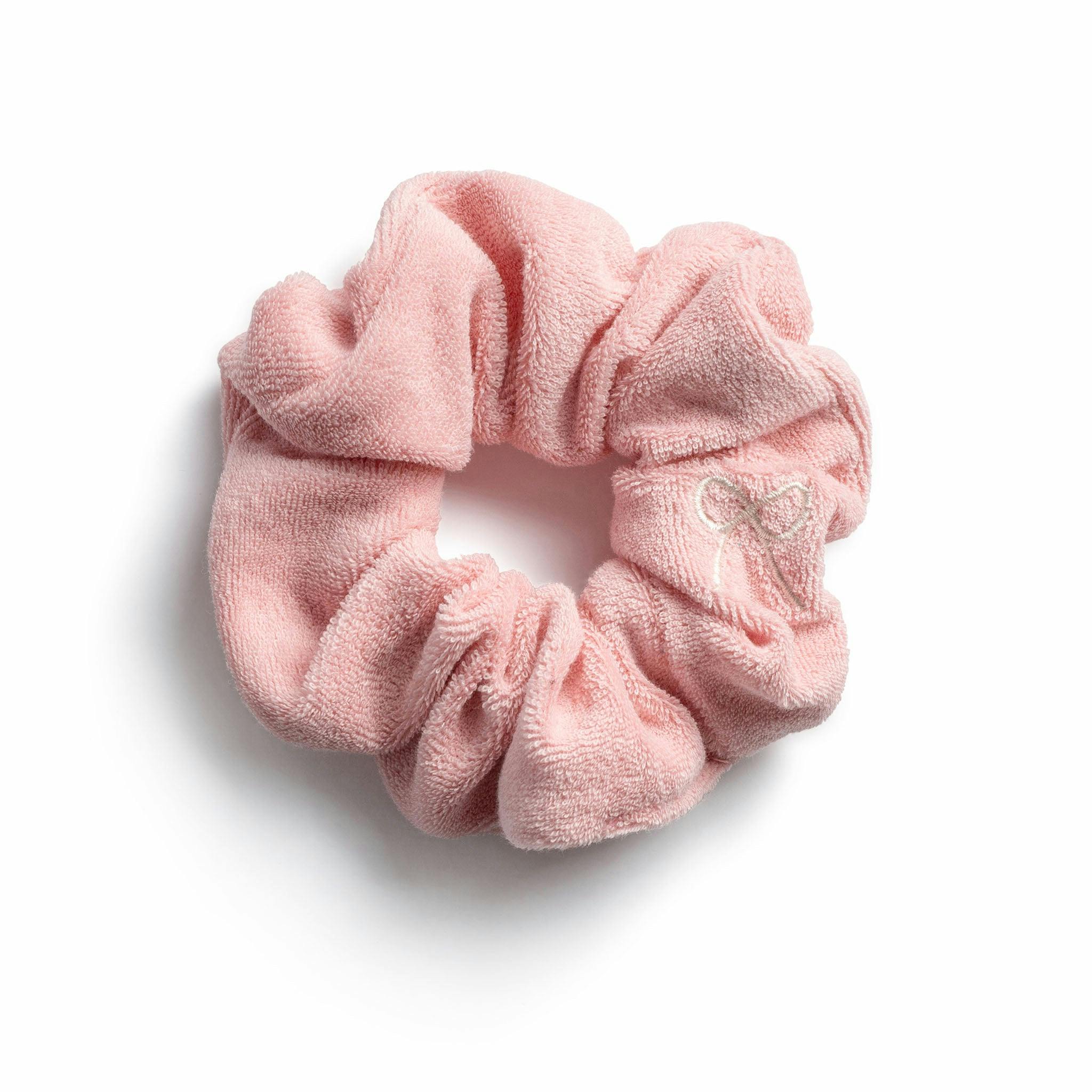 Halo Luxe Signature Terry Logo Scrunchie - Ballet Slipper