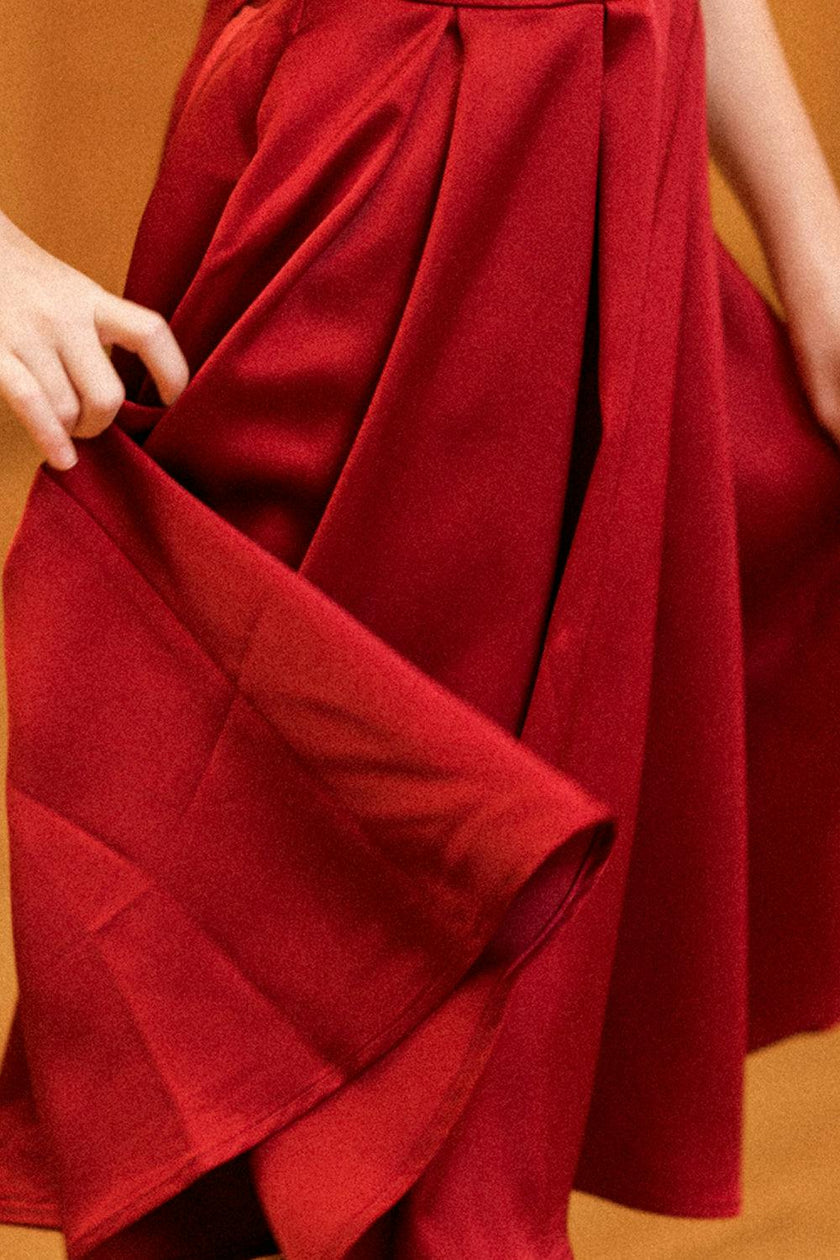 Mini Sophia Dress in Garnet