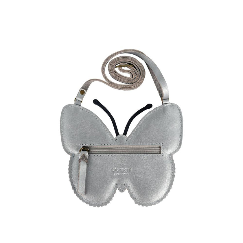 Alja Purse | Vlinder | Silver Grey Metallic Leather