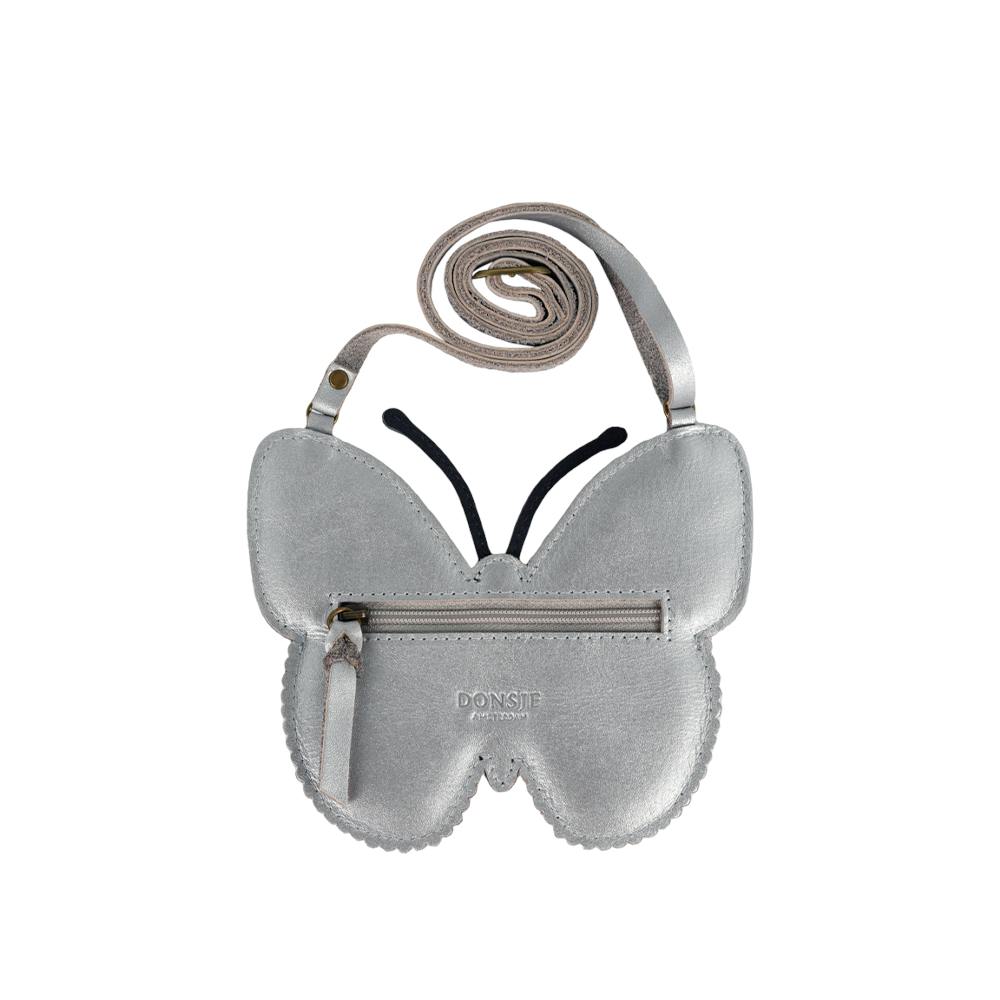 Alja Purse | Vlinder | Silver Grey Metallic Leather