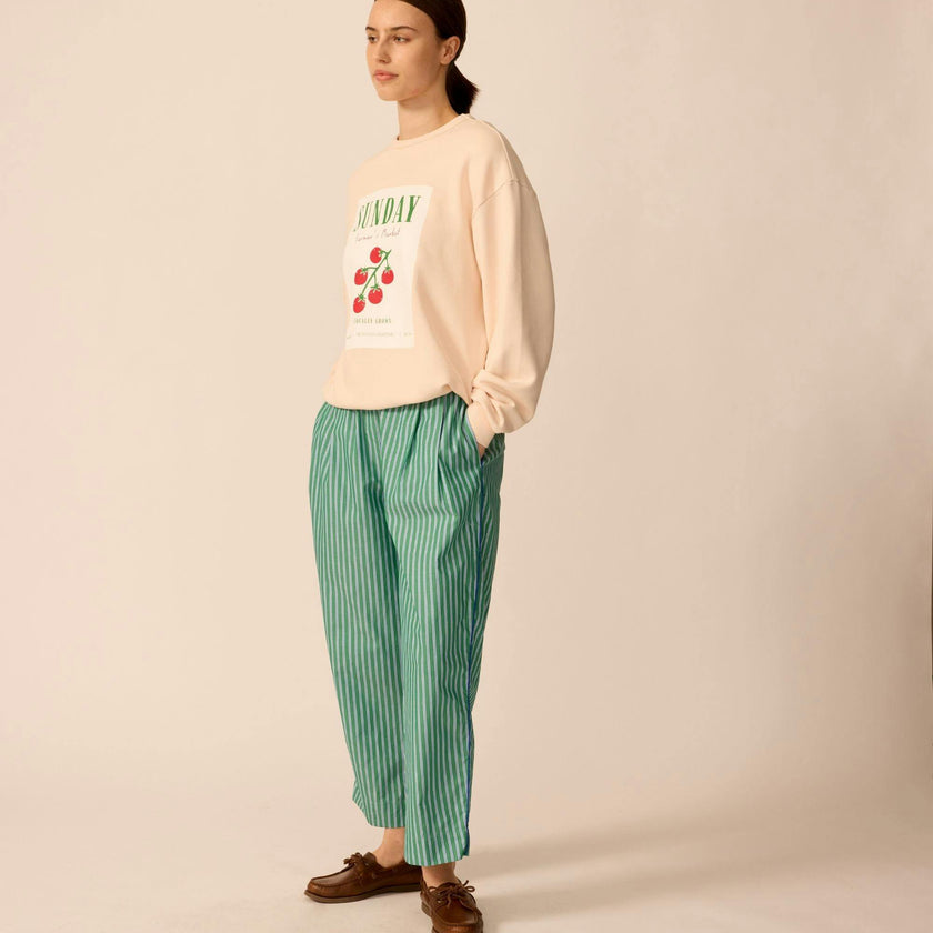 Adult Friday Pant in Cucumber Stripe