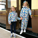 Travel Print Puffer Jacket