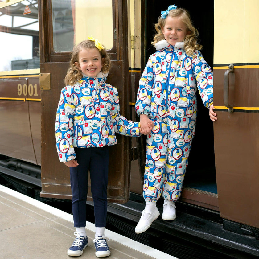 Travel Print Puffer Jacket
