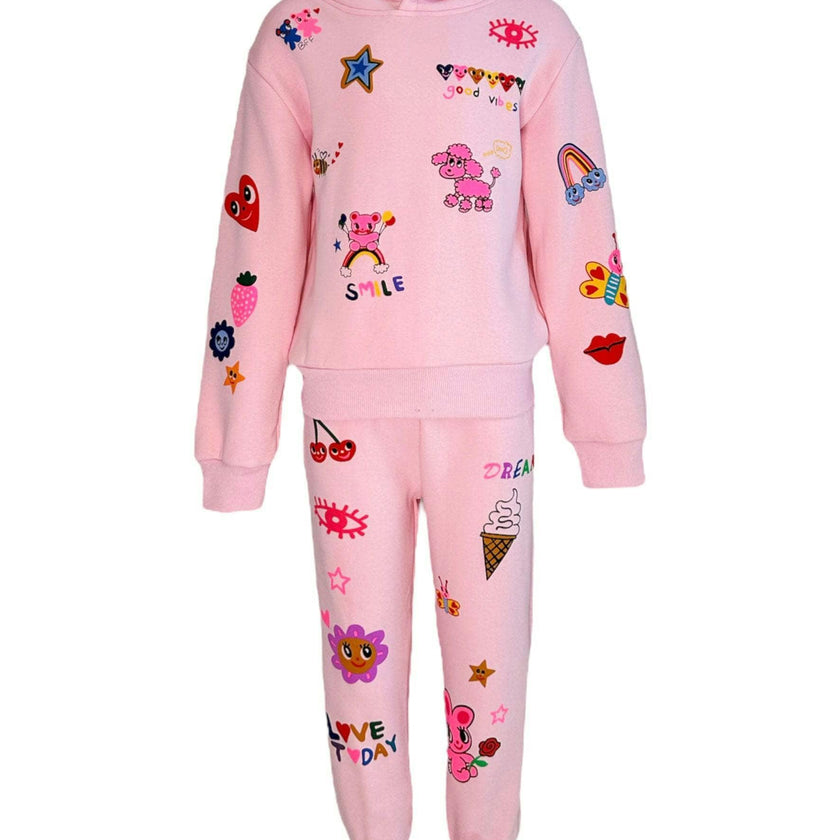 Women's Doodle Art Set Pink Pink