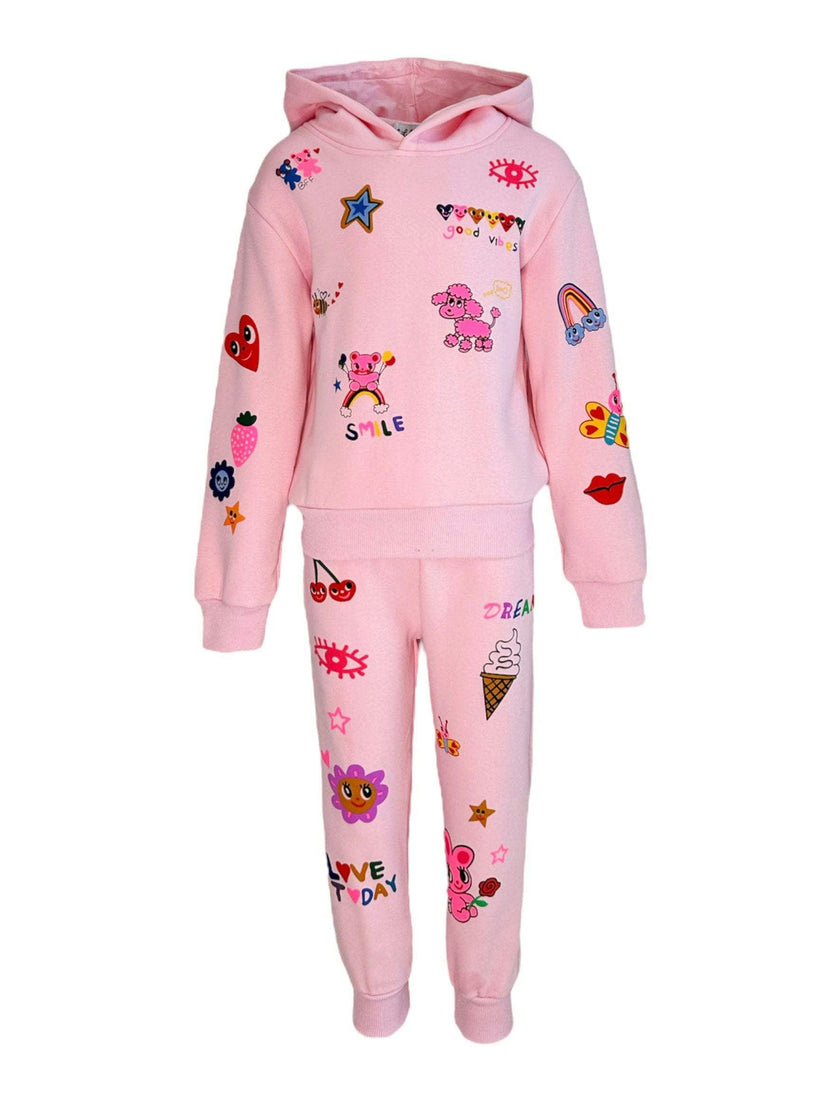 Women's Doodle Art Set Pink Pink