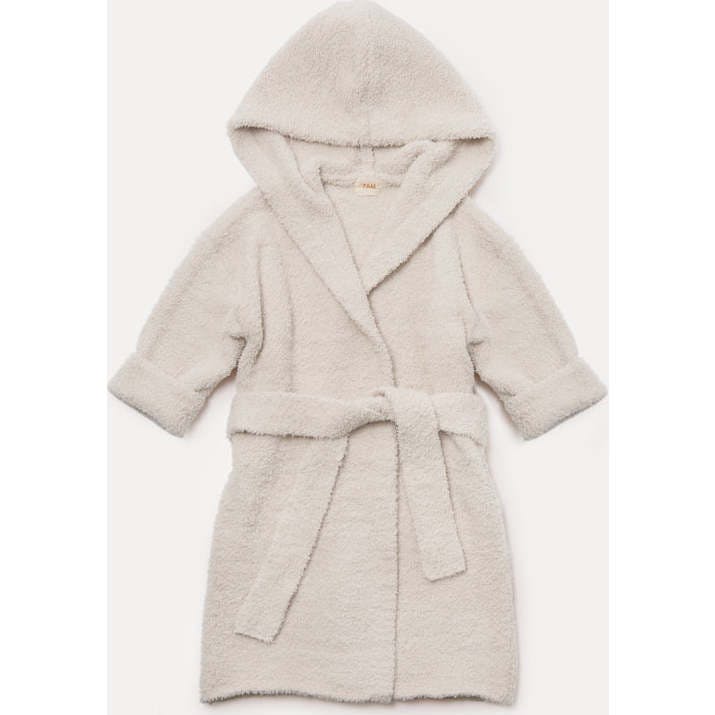 Fuzzy Waist Tie Hooded Robe