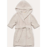 Fuzzy Waist Tie Hooded Robe