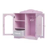 Twinkle Stars Princess 18" Doll Fancy Closet with 3 Hangers