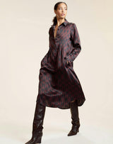 Silk Pintuck Shirt Dress