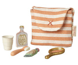 Tooth brush set in bag, Mouse - Coral stripe