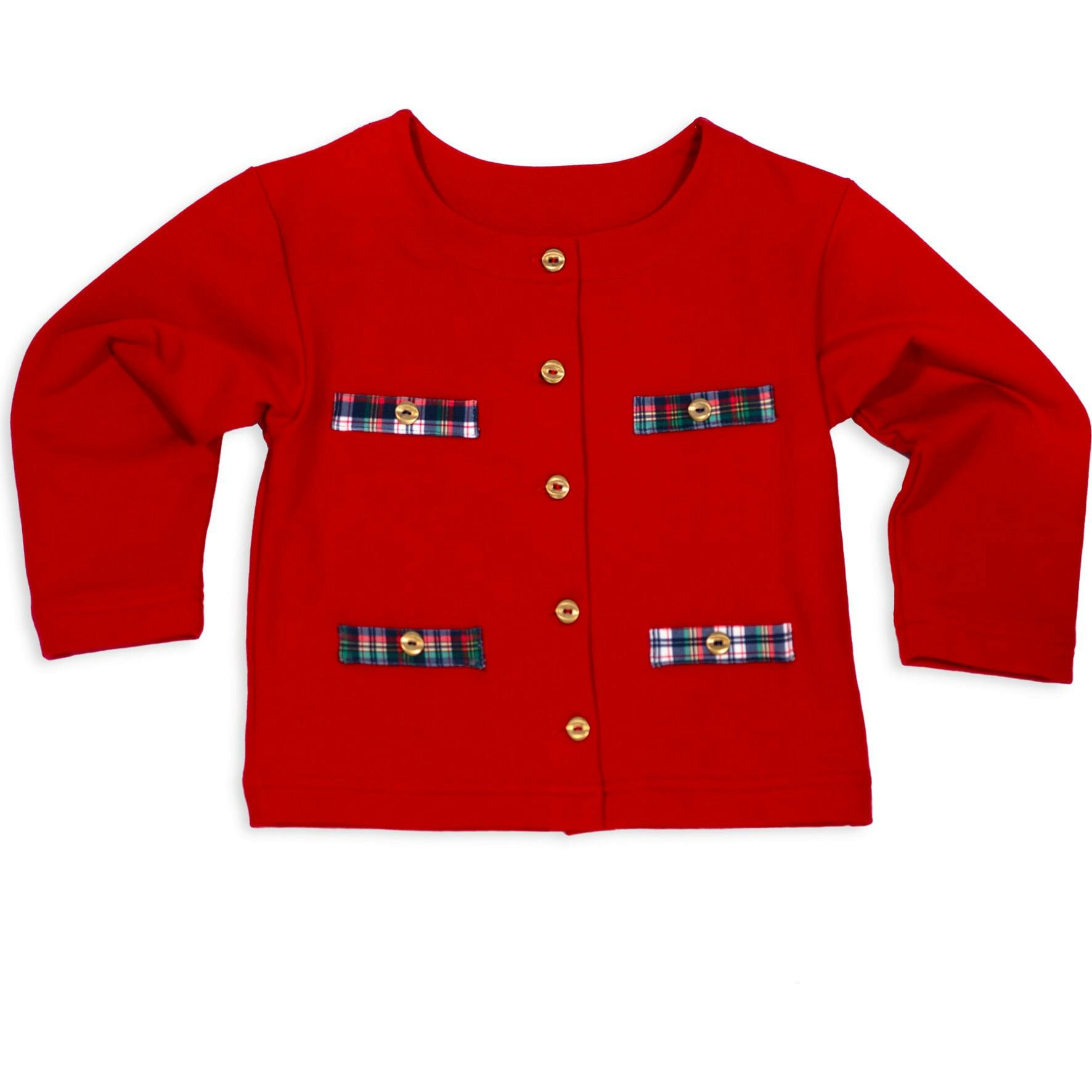 Red French Terry Jacket