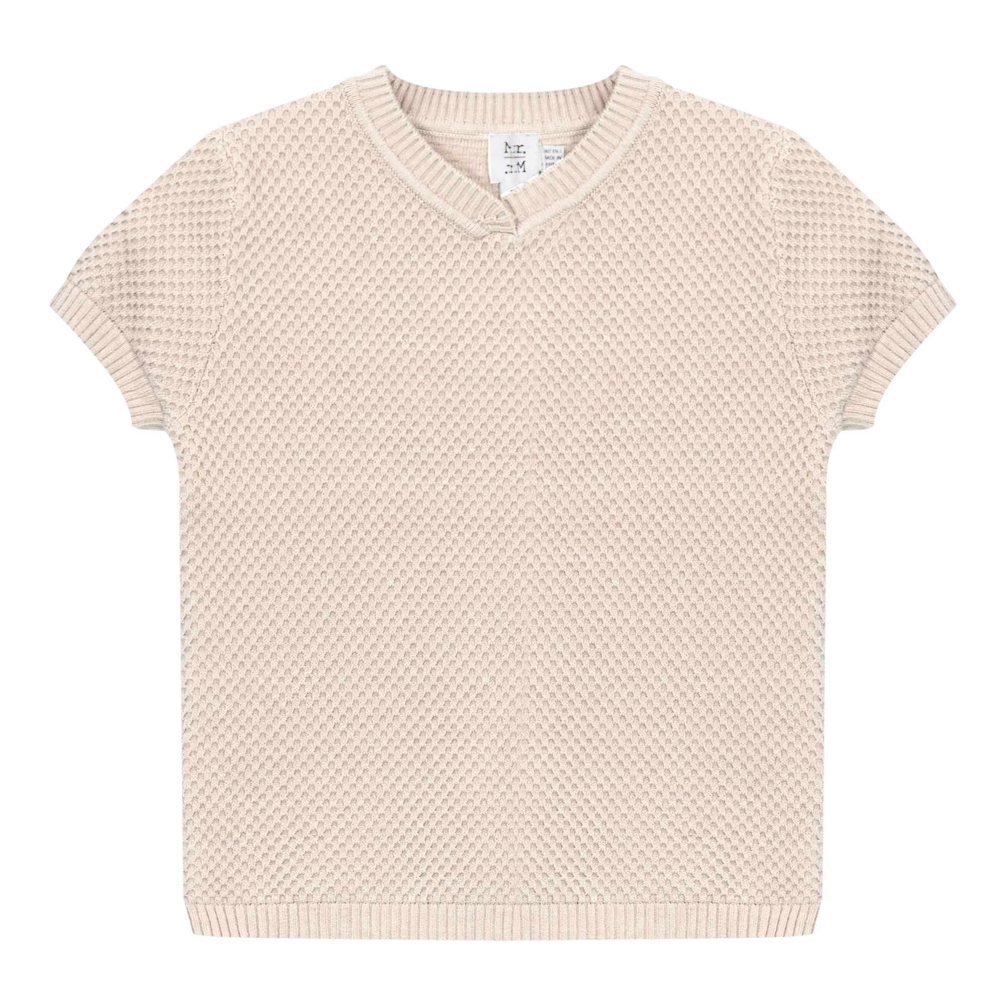 Knit Textured Short Sleeve Sweater