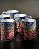 Mug Cup ZIG ZAG in Luxury Box Jarris 156 diam. 3", H 3.9", cap. 12.5 oz